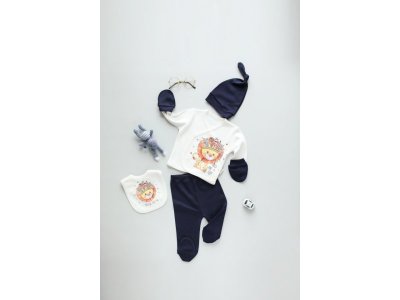 Комплект Ahiska Baby (штанишки, кофточка, слюнявчик, шапочка, антицарапки) 1-00308680_1