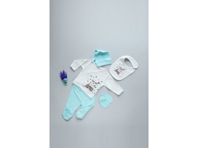 Комплект Ahiska Baby (штанишки, кофточка, слюнявчик, шапочка, антицарапки) 1-00308686_1