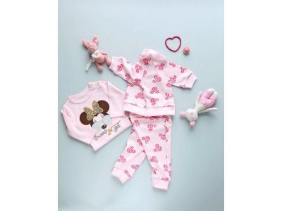 Комплект для девочки Ahiska Baby (кофточка, штанишки, боди) 1-00309304_3