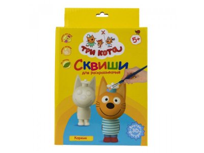 Набор для раскрашивания сквиши Три Кота Коржик, в коробке с европодвесом 1-00311497_1