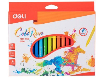 Фломастеры Deli ColoRun, 18 цветов 1-00311167_1