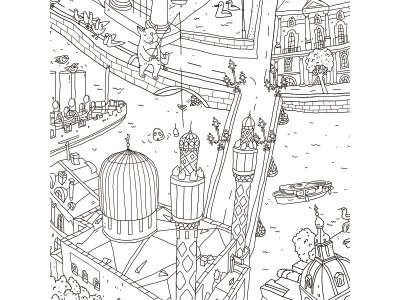 Раскраска-плакат А1 VoiceBook, Удивительная Россия. Санкт-Петербург 1-00311892_2