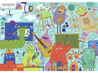 Раскраска-плакат А0 VoiceBook, Монстрики 1-00311904_2