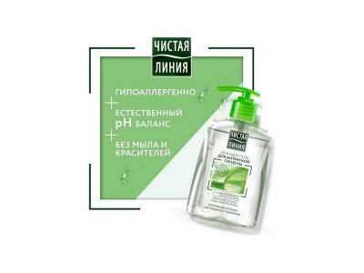 Гель Чистая линия для интимной гигиены Нежный, 250 мл 1-00313009_3