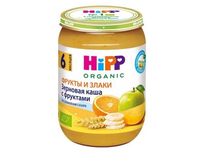 Каша безмолочная Hipp зерновая с фруктами, 190 г 1-00265353_1