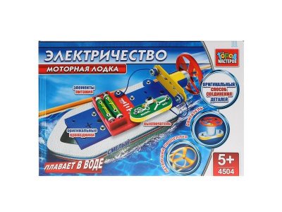 Конструктор электронный Город мастеров Электричество Моторная лодка 1-00314631_1