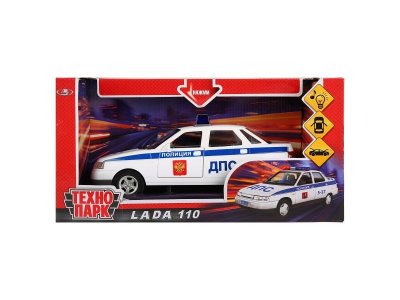 Игрушка Технопарк Машина Lada 110 Полиция ДПС, свет, звук, инерционная 1-00315640_2
