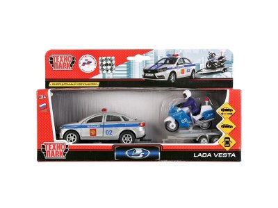 Игрушка Технопарк машина Lada Vesta Полиция, свет, звук, инерционная 1-00315707_2