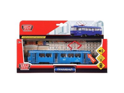 Модель Технопарк Трамвай, свет, звук, инерционная 1-00315741_2