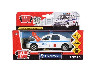 Игрушка Технопарк Машина Renault Logan ДПС, свет, звук, инерционная 1-00315749_2