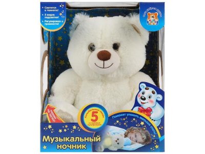 Мягкая игрушка Мульти-Пульти Мишка со светом Колыбельные песни, 5 колыбельных, 1-00316060_4
