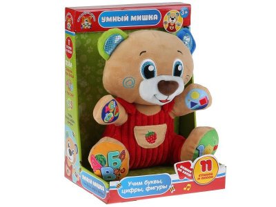 Мягкая игрушка Мульти-Пульти Умный Мишка: Учим Цифры, Буквы, Формы 1-00316151_3