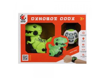 Игрушка Пламенный мотор, Робот DinoBot Cody, ИК-управление, пульт-часы 1-00318108_3