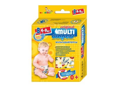 Подгузники-трусики многоразовые Multi diapers непромокаемые 4-9 кг 1-00001901_1