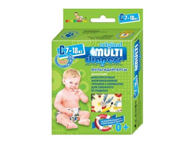 Подгузники-трусики многоразовые Multi diapers непромокаемые 7-18 кг 1-00001902_1