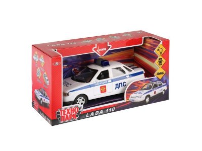 Игрушка Технопарк Машина Lada 110 Полиция ДПС, свет, звук, инерционная 1-00315640_6