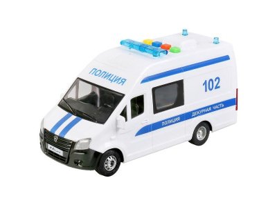 Игрушка Технопарк Машина Газель Некст Полиция, свет, звук, инерционная 1-00315655_1