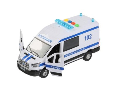 Игрушка Технопарк Машина Ford Transit Полиция, свет, звук, инерционная 1-00315660_4