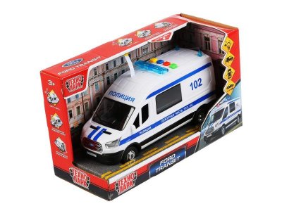 Игрушка Технопарк Машина Ford Transit Полиция, свет, звук, инерционная 1-00315660_5
