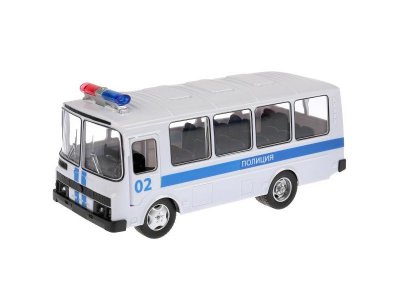 Игрушка Технопарк Автобус ПАЗ Полиция, свет, звук, инерционная 1-00315671_1