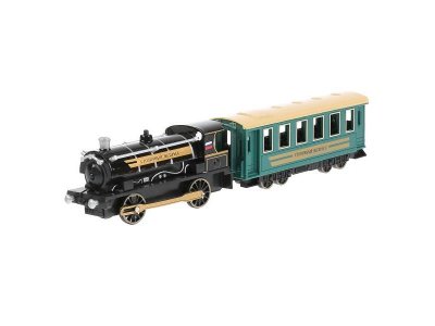 Модель Технопарк Поезд с вагоном, свет, звук, инерционная 1-00315737_1