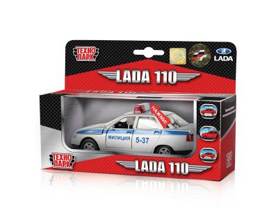 Игрушка Технопарк Машина Lada 2110 Полиция, свет, звук, инерционная 1-00315762_3