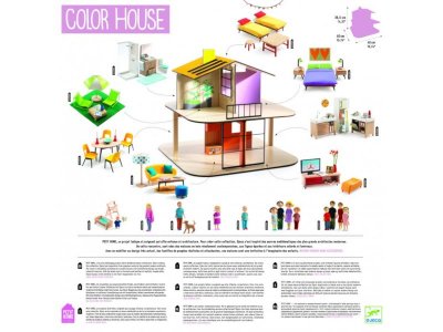 Конструктор Djeco Цветной дом для кукол 1-00317416_4