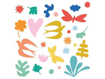 Набор наклеек на окна Djeco Фантазия, 36 шт. 1-00317698_1