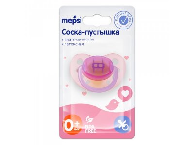 Соска-пустышка Mepsi латексная анатомическая, с 0 мес. 1-00319024_6
