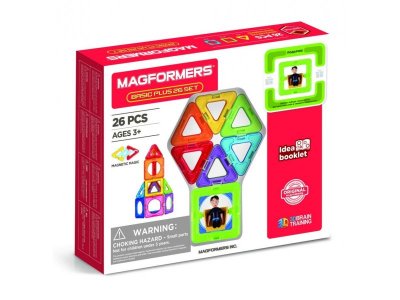 Конструктор магнитный Magformers Basic Plus - Мальчик, 27 элементов 1-00316300_1