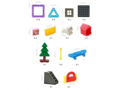 Конструктор магнитный Magformers Milo's Mansion, 33 элемента 1-00316343_7