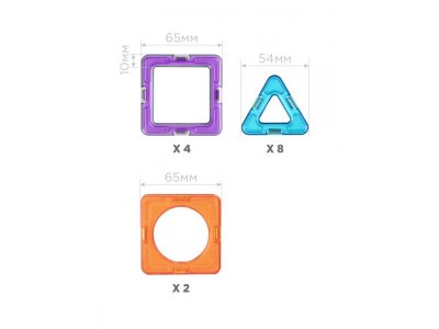 Конструктор магнитный Magformers Basic Plus, 14 элементов 1-00316374_5