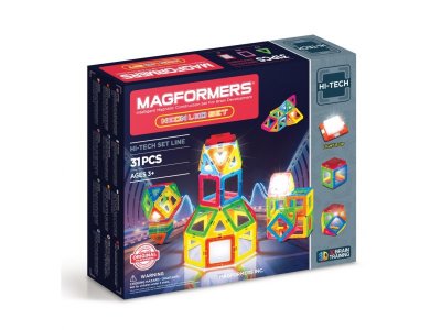 Конструктор магнитный Magformers Neon Led set, 31 элемент 1-00316383_1
