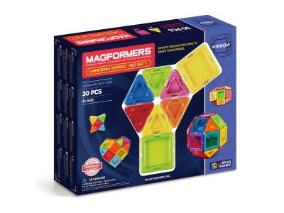 Конструктор магнитный Magformers Window Basic, 30 элементов 1-00316386_1