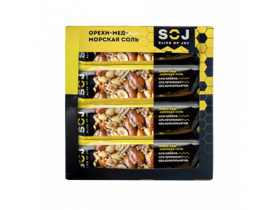 Батончик ореховый SOJ с медом Орехи-Мед-Морская соль 40 г 1-00320985_2