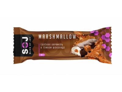 Батончик Marshmallow SOJ с соленой карамелью в темном шоколаде 30 г 1-00320998_1