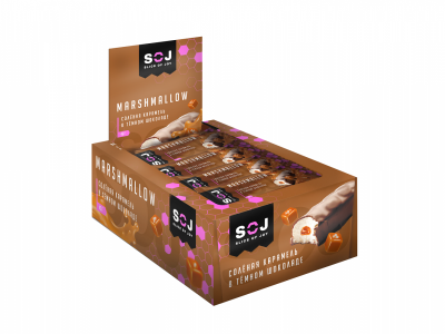 Батончик Marshmallow SOJ с соленой карамелью в темном шоколаде 30 г 1-00320998_2