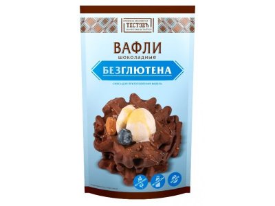 Смесь сухая Тестовъ Вафли шоколадные, безглютеновая, 200 г 1-00321008_1