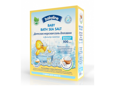 Соль морская для ванн Babyline натуральная в фильтр-пакетах, 500 г 1-00111824_1