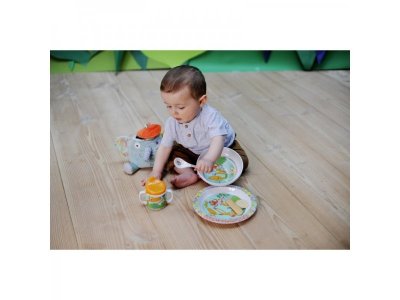 Набор детской посуды Ebulobo Зоопарк Тарелочка, мисочка, поильник, ложечка 1-00187451_2