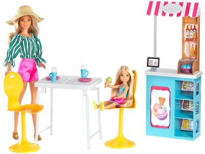 Набор игровой Barbie Магазин Кафе мороженое с куклой Барби и Челси 1-00322583_1