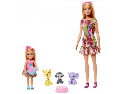 Набор игровой Barbie Кукла Барби и Челси с питомцами 1-00322588_1