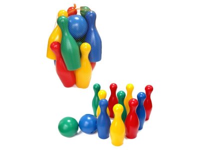 Боулинг Green Plast 10 кеглей + 2 шара 1-00323724_1