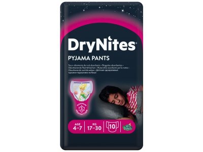 Подгузники-трусики Huggies Dry Nites для девочек 4-7 лет 17-30 кг, 10 шт. 1-00020615_4