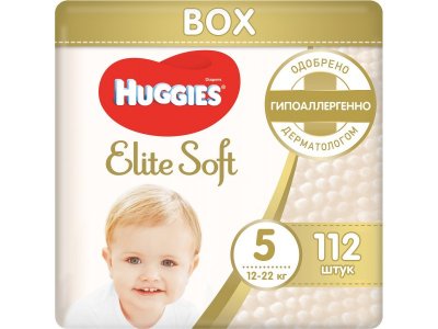 Подгузники Huggies Elite Soft 5 12-22 кг, 112 шт. 1-00103166_1