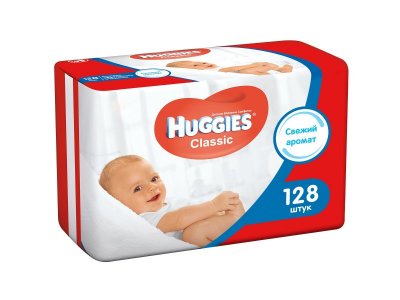 Салфетки влажные Huggies Classic, 128 шт. 1-00118018_2