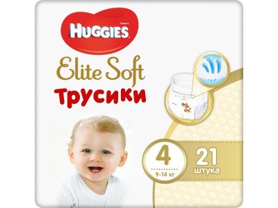 Подгузники-трусики Huggies Elite Soft 4 9-14 кг, 21 шт. 1-00191175_1