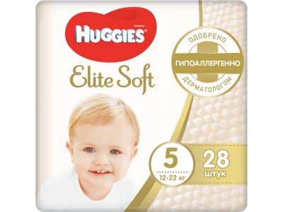 Подгузники Huggies Elite Soft 5 12-22 кг, 28 шт. 1-00212432_1