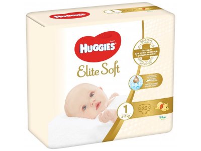 Подгузники Huggies Elite Soft 1 3-5 кг, 25 шт. 1-00242390_10