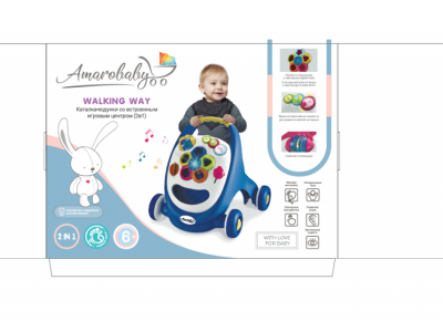Ходунки-каталка 2 в 1 Amarobaby Walking Way 1-00324311_4